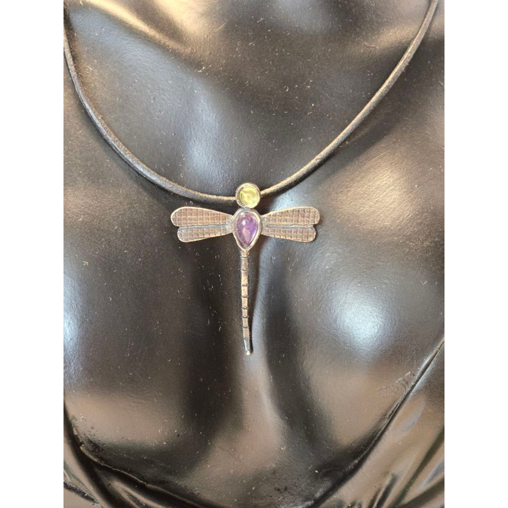 Women's vintage 925 citlali mex Dragonfly Necklace - Picture 3 of 8
